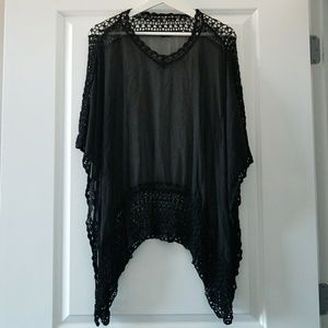Dressy Sheer Poncho Cardigan Coverup